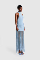 Rochie maxi Nova cu spatele legat și bretele halter