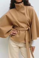 Belted Cape-Style Trench Coat