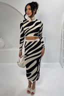 Conjunto de Malha com Estampa Zebra Lena