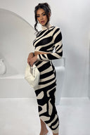 Conjunto de Malha com Estampa Zebra Lena