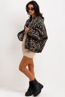 Manteau rétro à imprimé léopard