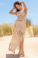 Conjunto Mignon de Top em Renda Bordada e Saia Maxi