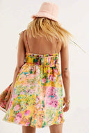 Abito corto in chiffon stampato floreale Mona