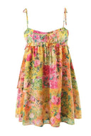 Abito corto in chiffon stampato floreale Mona