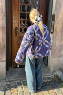 Veste matelassée à imprimé sari vintage