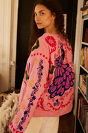 Veste à poche avec imprimé floral mignon
