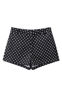 Sæt med prikkede shorts og ståkrave