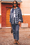 Veste matelassée à imprimé floral
